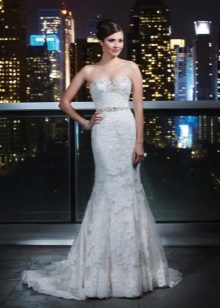 Mermaid Wedding Dress na may Belt