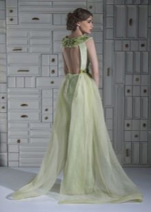 Sexy evening dress na may bukas na back a-silweta