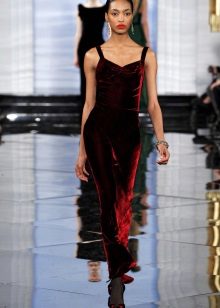 Burgundy velvet dress