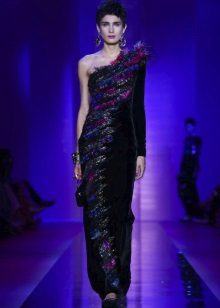 Evening velvet dress from Armani