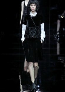 business velvet dress by Armani