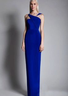 Straight evening dress na may mga strap