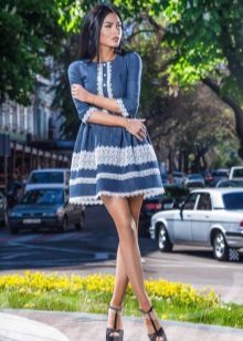 Babydoll Jeans Short Dress