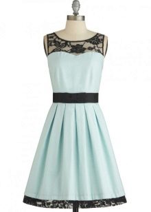 Blue black dress