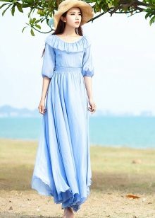 Long blue dress