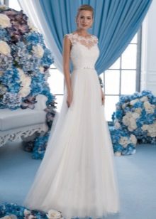 Classic Straight Wedding Dress na may puntas