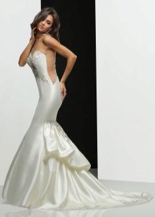 Mermaid Wedding Dress na may Train