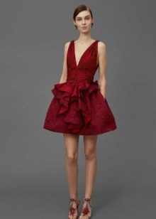 Maikling Crimson Dress