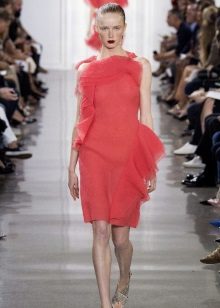 Rosas chiffon damit na may frills