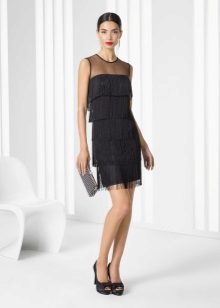 Rosa Klara Fringe Evening Gown