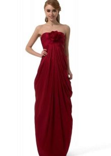 Long damit na may draping sa tiyan