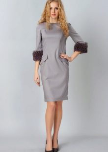 Grey Office Dress