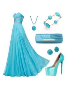 Mga accessories sa tune sa navy blue dress