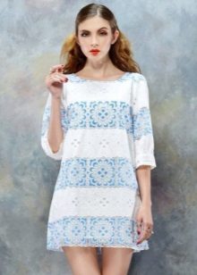 Two-tone dress with sleeves