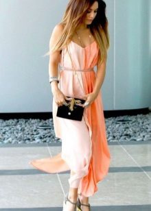 White Peach Dress