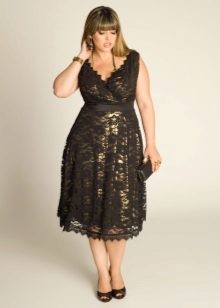 High-waisted evening gown for full