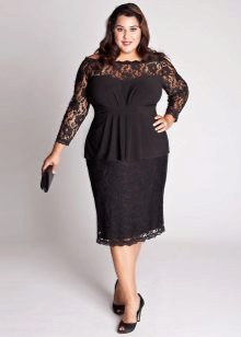 High-waisted evening gown for full