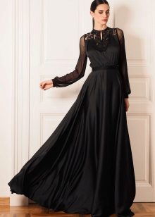 A-silhouette dress in shanel style floor