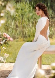 White dress with open back