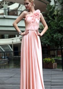 Silk floor dress