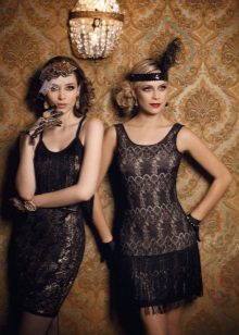 Black dresses sa estilo ng Gatsby