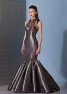 Mermaid dress na may American armhole