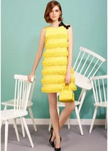 Damit trapeze fringed dilaw