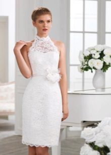 White guipure dress short