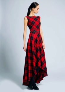 Red Diagonal Dress