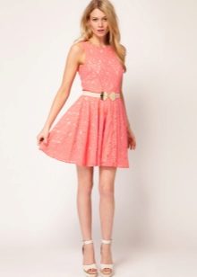 belt under the lace dress