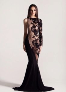 See-through mermaid lace dress