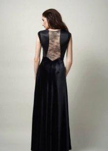 Dress with lace back a-silhouette