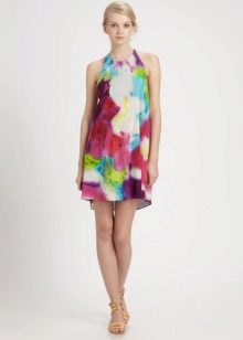Summer dress A-line multi-colored