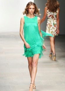Turquoise dress sa nautical style