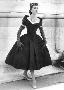 Mga bolikong dresses ni Christian Dior sa estilo ng bagong bow