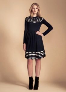 Black flared dress