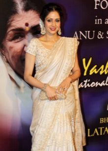 Clutch sa white saree
