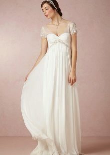 Mataas na baywang Wedding Dress
