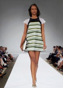 Striped short knit dress