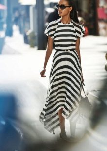 Black Striped Knit Dress