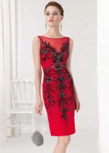 red cocktail dress
