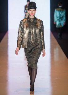 Autumn dress na may jacket