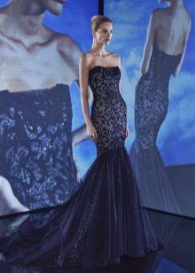 Hindi Strapless Mermaid Lace Dress