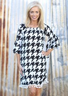 Cotton dress crows feet