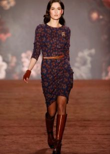 Jersey Straight Dress with Sleeve