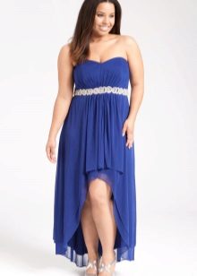 Jersey dress for full high-low