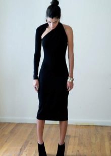 Asymmetrical dress sa merison wool