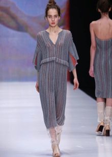 Woolen dress tuwid grey