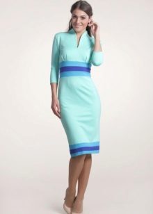 Woolen dress tuwid tuhod