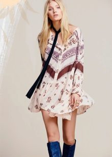 Damit sa estilo ng boho maikli